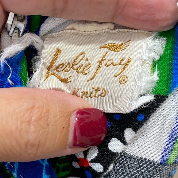 Vintage 70s Leslie Fay Novelty Whimsical Tree Forrest Print Hostess Maxi Dress - Picture 10 of 11